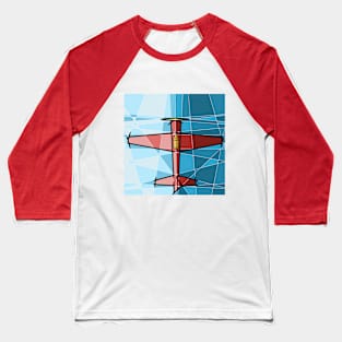 Abstract Airplane Baseball T-Shirt